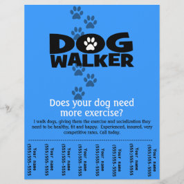 Flyer Folha de Promocional do Cachorro Walker modelo_B