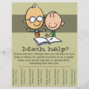 Flyer Folha de rasgo do promo da leitura da matemática