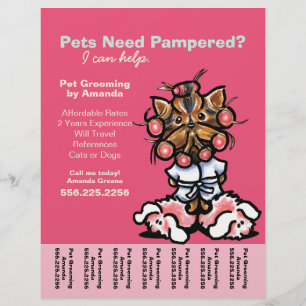 Flyer Folha De Rasgos De Pet Spa Yorkie