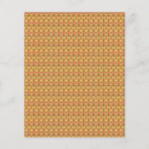 Flyer Folhas de papel embrulho amarelo, laranja e castan