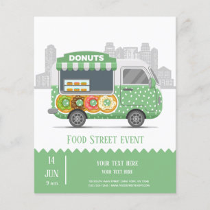 Flyer Food truck street donuts