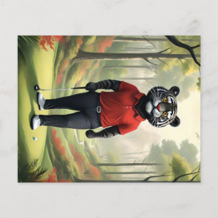 Flyer "Fore! Um Tigre Negro Jogando Golfe na Floresta"