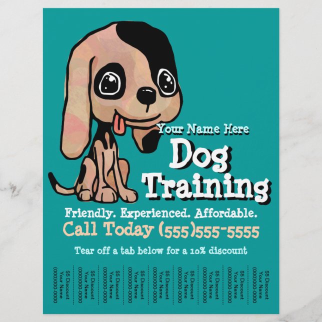Flyer Formação de cães.Folheto de Promocionais (Frente)