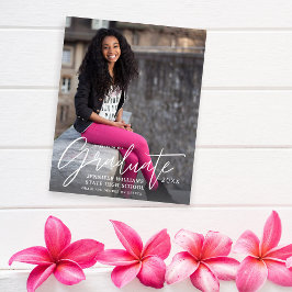 Flyer Formando de Caligrafia Foto Moderna Announcem