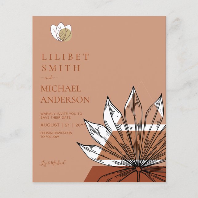 Flyer Formas de Abstrato japonês escandinavo SALVEM A DA (Frente)