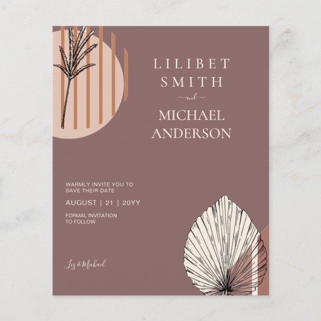 Flyer Formas de Abstrato japonês escandinavo SALVEM A DA (Frente)