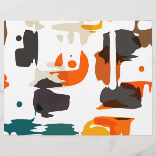 Flyer Formas em cores retro design abstrato