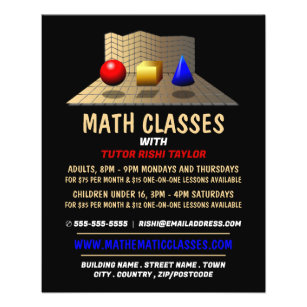 Flyer Formas Matemáticas, Anúncios de Classes de Matemát