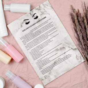 Flyer Formulário de consentimento para EXTENSÃO DE CÍLIO