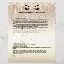 Flyer Formulário de Consentimento para EXTENSÕES DE CÍLI