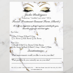 Flyer Formulario de Consentimento para Tratamento Facial
