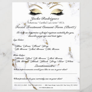 Flyer Formulário de Consentimento para Tratamento Facial