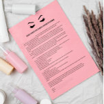 Flyer FORMULÁRIO DE CONSULTA DE EXTENSÃO DO COR-DE-couro<br><div class="desc">Extensões Eyelash Os formulários de consentimento são perfeitos para o seu negócio de Extensão Lash. Este formulário de consentimento moderno e sofisticado apresenta uma ilustração glamourosa e minimalista das pestanas de uma mulher, um título e um bloco onde você pode inserir todos os seus detalhes de consentimento informado num luxo...</div>