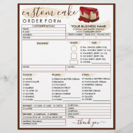 Flyer Formulário de Encomenda de Bolo de Queijo com Mora