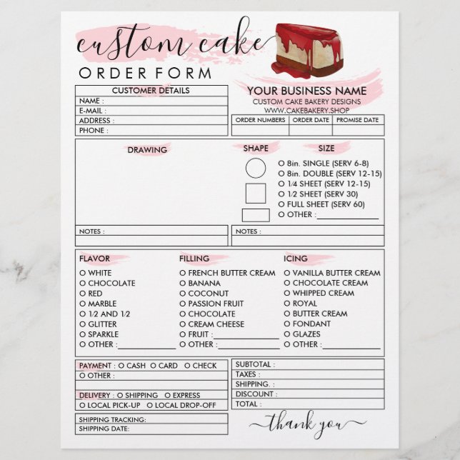 Flyer Formulário de Encomenda de Bolo de Queijo da Padar (Frente)