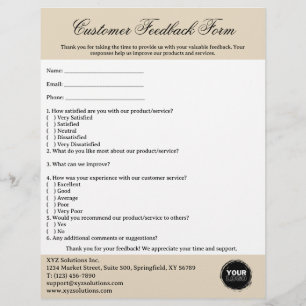 Flyer Formulário de Feedback do Cliente para Negócios
