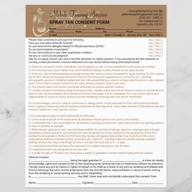 Flyer Formulário de Isenção de Responsabilidade por Auto (Frente)