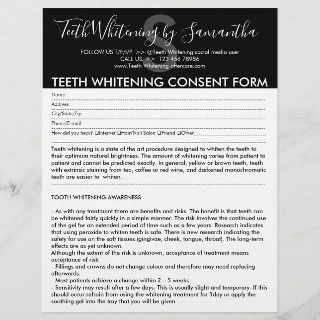 Flyer Formulário de Orçamento de Consentimento Moderno p (Frente)