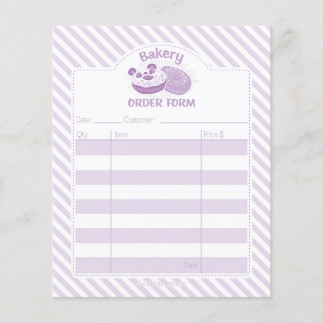 Flyer Formulário de Pedido de Panificação de Rosquinha P (Frente)