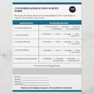 Flyer Formulário Personalizado de Pesquisa de Satisfação