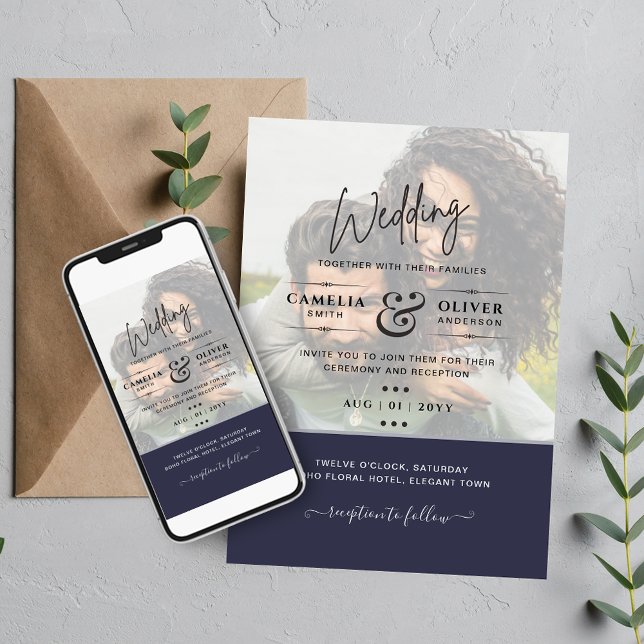 Flyer Foto barata Convite para Casamento Todas as Cores  (Criador carregado)