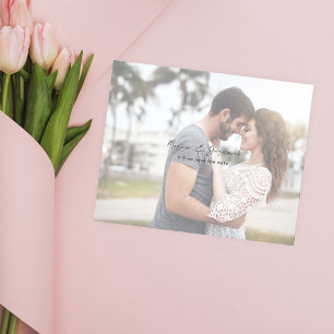 Flyer Foto Chic H minimalista do orçamento Salve a data