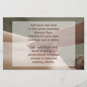 Flyer Foto da massagem de sueco - pressão do polegar