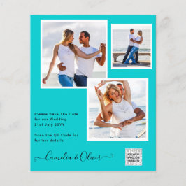 Flyer Foto de BUDGET Casamento Convite Salvar Data QR Có