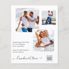 Flyer Foto de BUDGET Casamento Convite Salvar Data QR Có