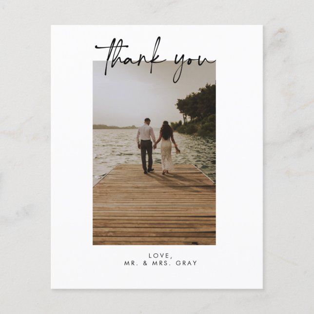 Flyer Foto de casamento do BUDGET Obrigado (Frente)