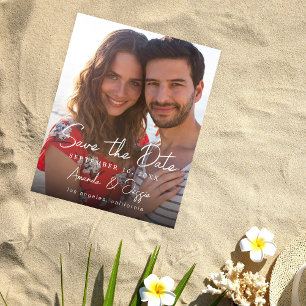 Flyer Foto de Orçamento - Escrita Manual Vertical Salvar