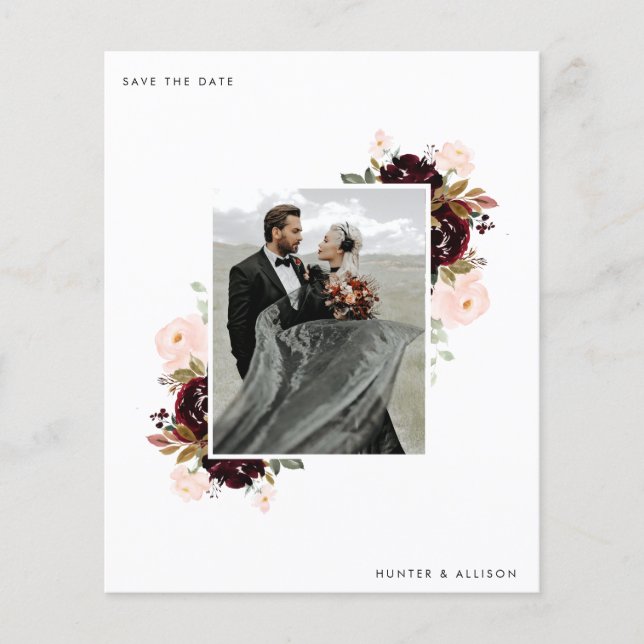 Flyer Foto de Orçamento Salvar a Data (Frente)