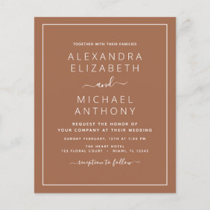 Flyer Foto de Orçamento Terracotta Boho Casamento Simpl
