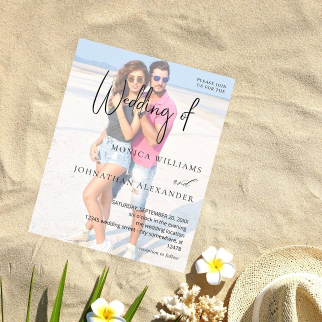 Flyer Foto de Orçamento VS Preto e W Casamento Moderno 3 (Criador carregado)