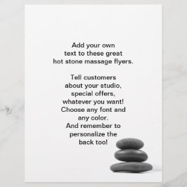 Flyer Foto de Pedras de Massagem