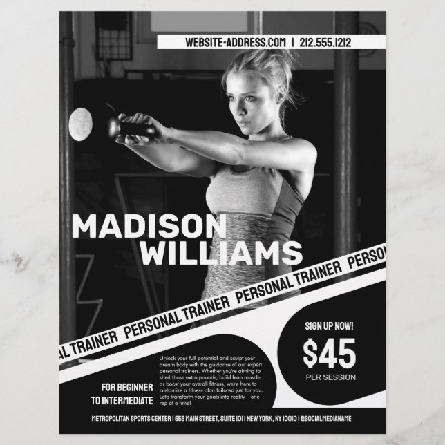 Flyer Foto de Personal Trainer Ousada (Frente)