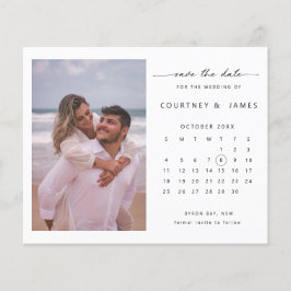 Flyer Foto do calendário do ORÇAMENTO Salvar a Data Conv