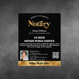 Flyer Foto do Código QR do Agente de Assinatura de Notár