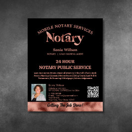 Flyer Foto do Código QR do Agente de Assinatura de Notár