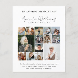 Flyer Foto do Funeral Memorial - 15 Foto Collage Prayer