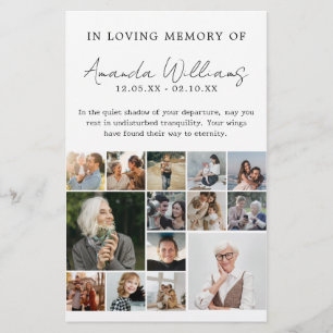 Flyer Foto do Funeral Memorial - 15 Foto Collage Prayer
