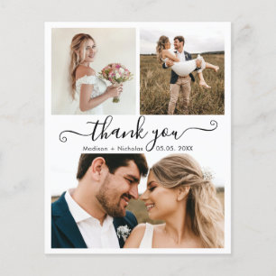 Flyer Foto Do Orçamento Casamento De Colagem Obrigado Fl