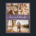 Flyer Foto do Orçamento Colagem Mauve Wedding Obrigado F<br><div class="desc">Orçamento, Moderno, Elegante, Casamento com Mão (3) Colagem de Fotos Obrigado Personalizado barato com baixo orçamento. modelo de obrigado de na moda com três fotos na frente e uma foto na parte de trás. ***POR FAVOR, NOTE! *** ROLE PARA BAIXO PARA OBTER MAIS INFORMAÇÕES! *** Com o texto "Amor e...</div>