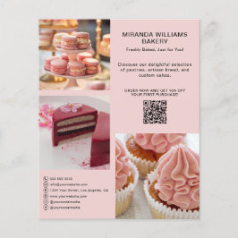 Flyer Foto do Promocional de Bakery Mídia Social QR