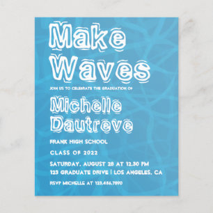 Flyer Foto legal da Festa de formatura Surfer