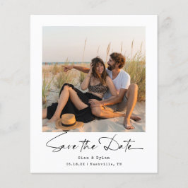 Flyer Foto minimalista do orçamento Salvar a Data