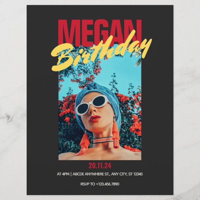 Flyer Foto minimalista moderna de moda (Frente)