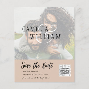 Flyer FOTO Moderna BUDGET Salve a Data QR CODE RSVP