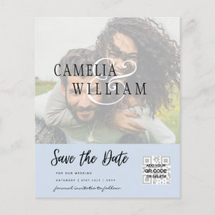 Flyer FOTO Moderna BUDGET Salve a Data QR CODE RSVP