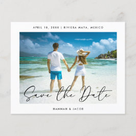 Flyer Foto moderna de orçamento Salva a Data